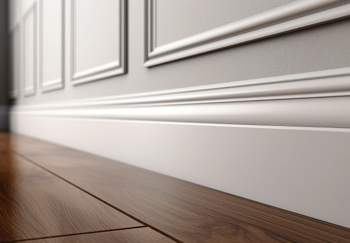 skirting board in the house. generated by AI.